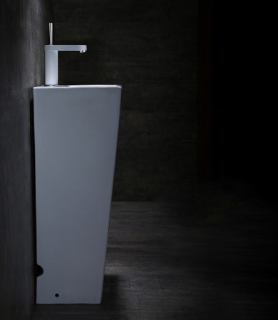 Раковина из санфаянса CeramaLux NB147 34х34 напольная цвет белый 1 отверстие под смеситель