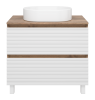 Тумба под раковину Brevita Dakota DAK-07080-19/01-2Я 80х50 напольная цвет белый/коричневый