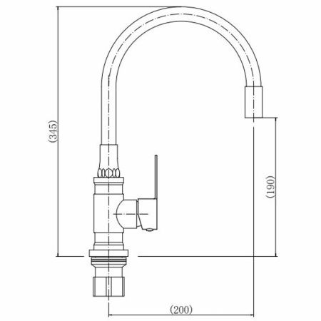 Смеситель для кухни Fashun A54401-10 на мойку красный/сатин