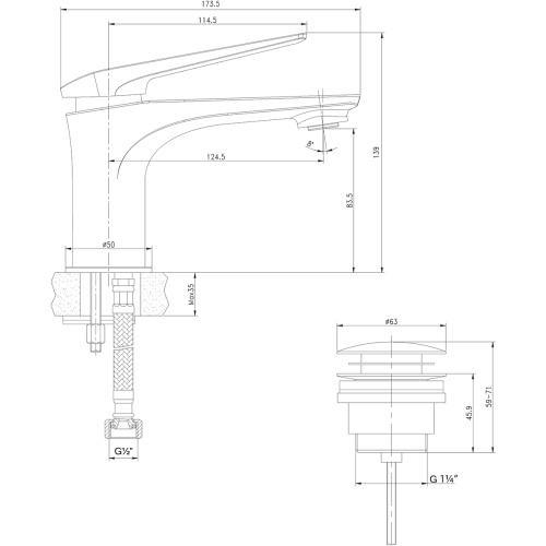 Смеситель LeMark Allegro LM5906CW на раковину белый/хром - фото 3