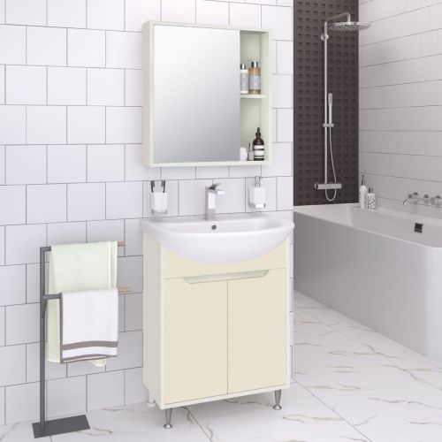 Зеркало-шкаф RUNO ЭКО 00-00004682 60х65 подвесной цвет белый - фото 2