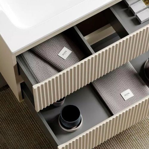 Тумба под раковину Sancos SNOB R SNR60CE 60х40 подвесная цвет бежевый - фото 3