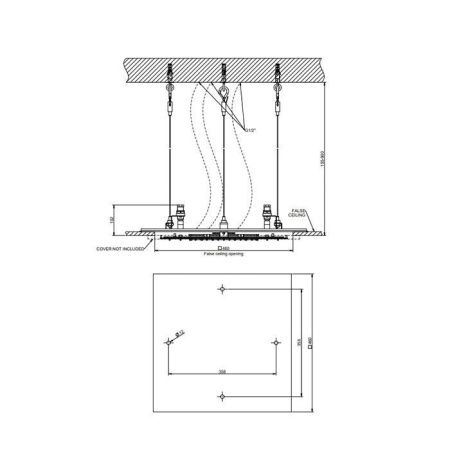 Верхний душ Gessi Minimalistic Shower 57907#238 нержавеющая сталь