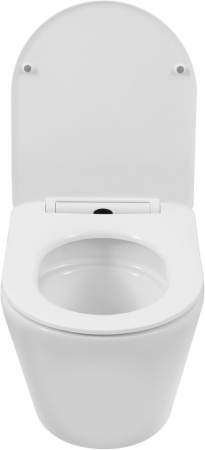Унитаз подвесной Logan 00342543 белый с сиденьем микролифт безободковый смыв торнадо