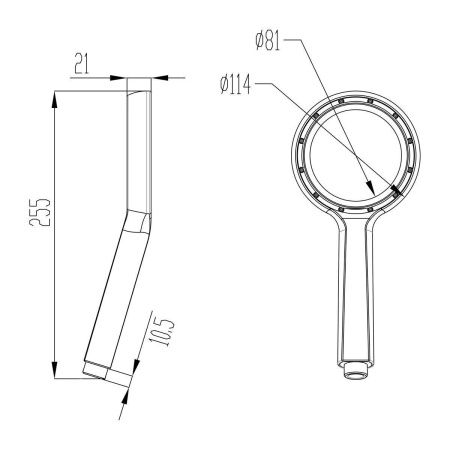 Душевая лейка LeMark LM0820C цвет хром