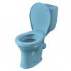 Унитаз-компакт напольный с бачком Santeri Виктория 1P3016S0600BF голубой с сиденьем каскадный смыв