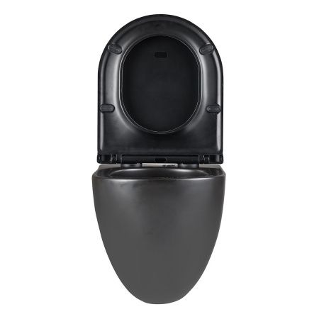 Унитаз подвесной LeMark Glazer 9612004 черный с сиденьем микролифт безободковый смыв торнадо