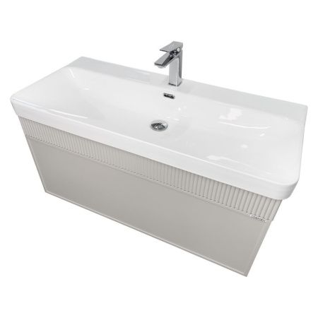 Тумба с раковиной Comforty Мадрид 00-00020148CF 110х50 подвесная цвет серый