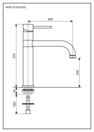 Смеситель для кухни Emmevi Piper 45007BIG/CR на мойку хром