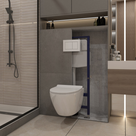 Клавиша смыва механическая Teymi Aina T70020WM цвет белый