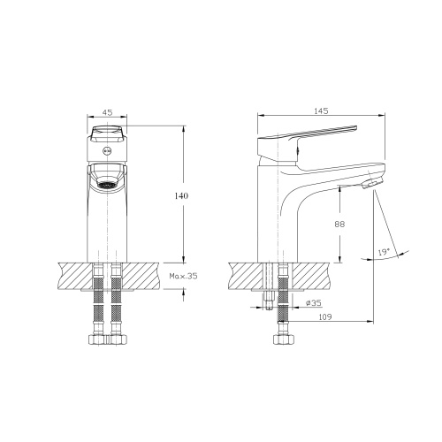 Смеситель Rush Balearic BA3935-11 на раковину хром - фото 2