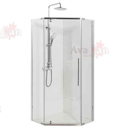 Душевой уголок AvaCan PC90 90х90 стекло прозрачное профиль хром без поддона