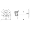 Верхний душ Gessi Goccia 33762#279 20х20 белый