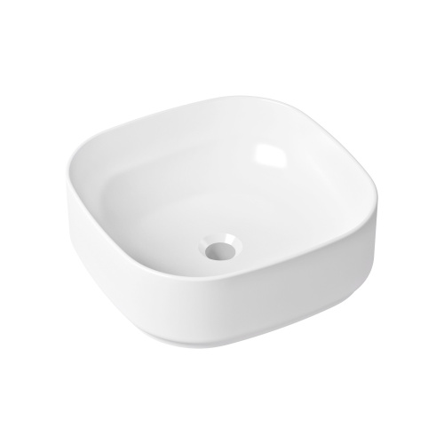 Раковина из сантехнического фарфора Lavinia Boho Bathroom Sink Slim 33311006 40х40 накладная цвет белый глянцевый без отверстий под смеситель - фото 2