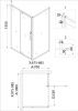 Душевой уголок Niagara Nova NG-63-10A-A70 100х70 стекло прозрачное профиль хром без поддона