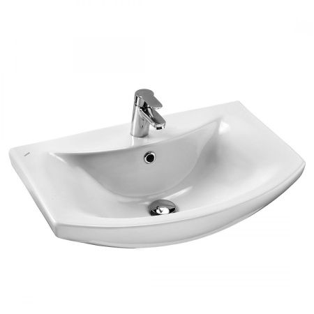 Раковина керамическая Onika Балтика 1WH207775 70х40 накладная цвет белый 1 отверстие под смеситель