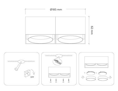 Светильник накладной Ambrella Light GX Standard tech (ГКС Стандард тецх) TN70875