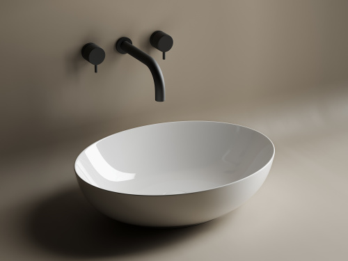 Раковина из сантехнического фарфора Ceramica Nova ELEMENT 52 см CN6017 накладная цвет белый - фото 4