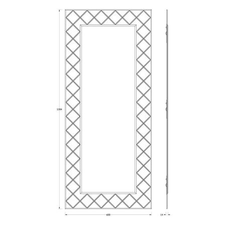 Зеркало Evoform Florentina BY 5007 60х140 подвесное