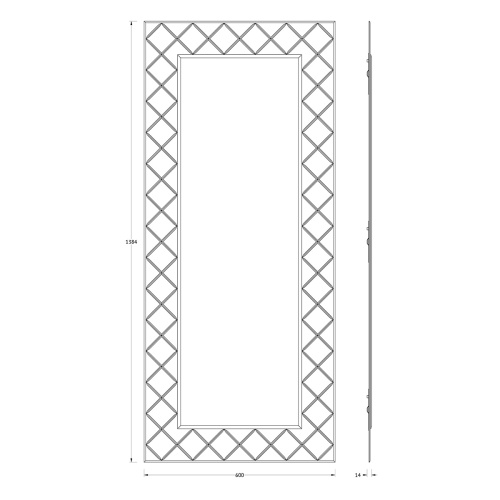 Зеркало в ванную Evoform Florentina BY 5007 60х139 цвет серый - фото 2
