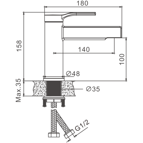 Смеситель BELZ B12612 на раковину хром - фото 2