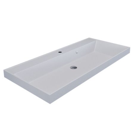 Раковина из искусственного камня Uperwood Classic Quartz 293020632 100х50 полувстраиваемая цвет белый