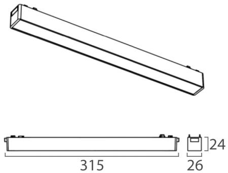 Трековый магнитный светильник Italline Kreator (Креатор) IT09-9012 black 3000K