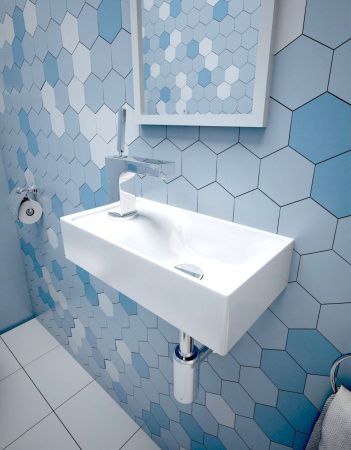 Раковина из искусственного камня Эстет Мини ФР-00014947 40х20 накладная цвет белый 1 отверстие под смеситель