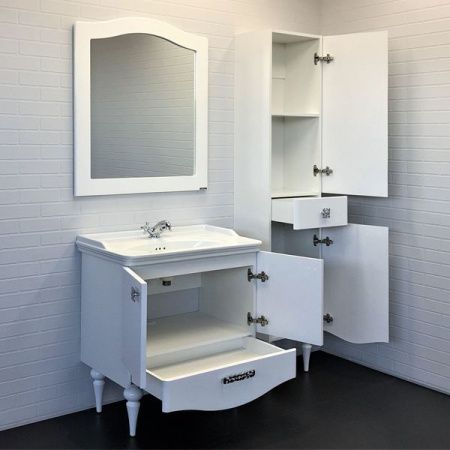 Тумба с раковиной Comforty Монако 00-00006677CF 80х50 напольная цвет белый