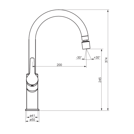 Смеситель для кухни Damixa Eclipse 310722000 на раковину/на столешницу хром без термостата