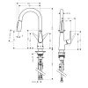 Смеситель для кухни Hansgrohe Kitchen 72815800 на мойку вороненая сталь