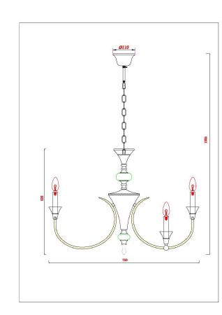 Люстра подвесная Arte Lamp Collinetta (Цоллинетта) A4094LM-12WH