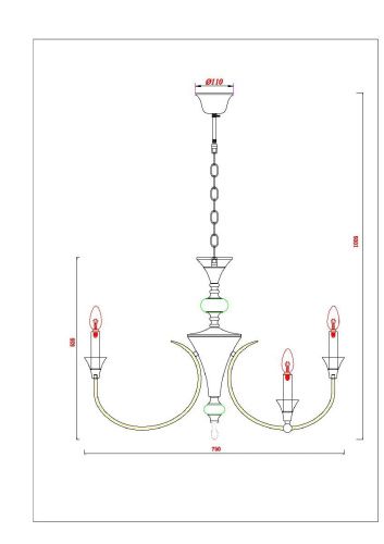 Люстра подвесная Arte Lamp Collinetta (Цоллинетта) A4094LM-12WH - фото 2