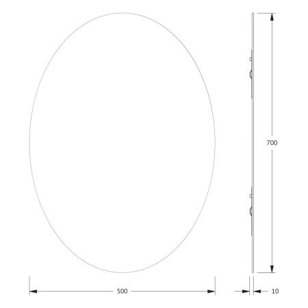 Зеркало Evoform Primary BY 0030 50х70 подвесное