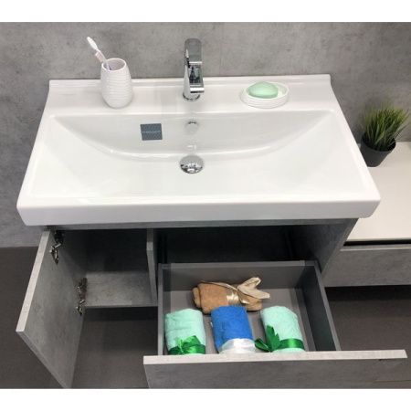 Тумба с раковиной Comforty Осло 00-00000836CF 80х50 подвесная цвет серый