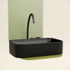 Раковина из сантехнического фарфора Ceramica Nova ELEMENT CN6053MB 61х38 накладная цвет черный матовый без отверстий под смеситель