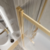 Душевая шторка на ванну BelBagno LUCE LUCE-VF-11-100/145-C-ORO 100х145 стекло рифленое профиль золото ориентация универсальная