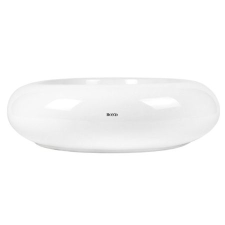 Раковина из сантехнического фарфора Bond Oval S58-640 60х40 накладная цвет белый без отверстий под смеситель