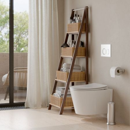 Комплект унитаз с инталляцией и клавишей смыва Iberica Blanca BURGOS ALTO IB001.BRA.234.831