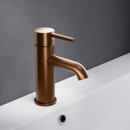 Смеситель Damixa Scandinavian Pure 360210500 на раковину/на столешницу розовое золото без термостата