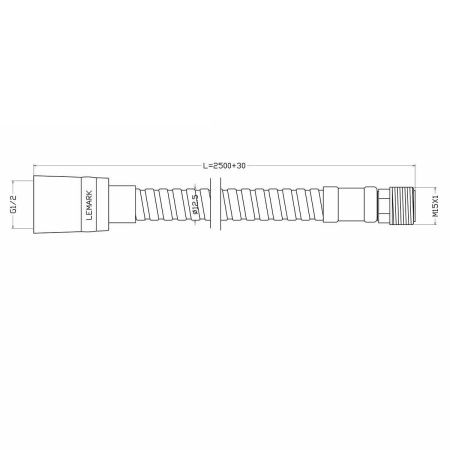 Душевой шланг LeMark LE8064S хром