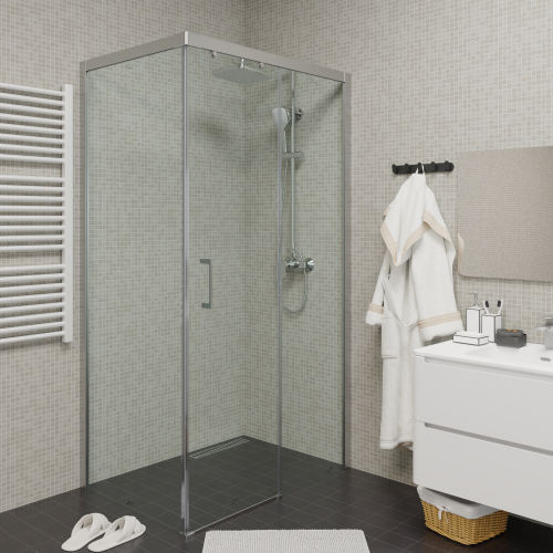 Душевой уголок Cerutti SPA VITO110-R 110х80 стекло прозрачное профиль хром глянцевый - фото 4