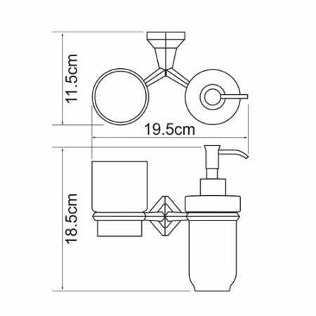 Стакан с дозатором WasserKRAFT 1189C