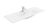 Раковина из сантехнического фарфора Creavit Su SU120-00CB00E-0000 120х50 накладная цвет белый 1 отверстие под смеситель