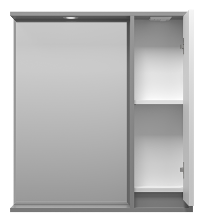 Зеркало-шкаф Brevita Balaton BAL-04075-01-01П 70х80 подвесной цвет белый/серый