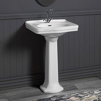 Раковина из сантехнического фаянса Simas Londra LO914bi*1 60х50 подвесная цвет белый 1 отверстие под смеситель