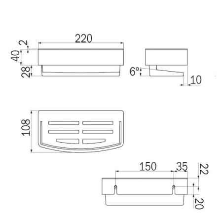Полка в ванную комнату Inda Basket AV251AAL08