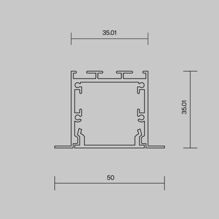 Алюминиевый профиль встраиваемый с накладным фланцем Maytoni Led Strip 632012