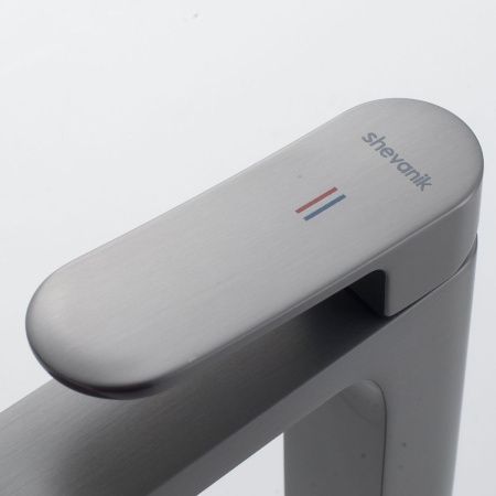 Смеситель Shevanik S4501T на раковину оружейная сталь