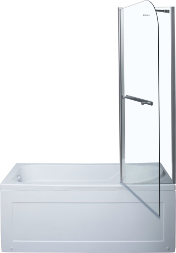 Душевая шторка на ванну Aquanet SG-1200 120х150 стекло прозрачное профиль хром глянцевый - фото 2